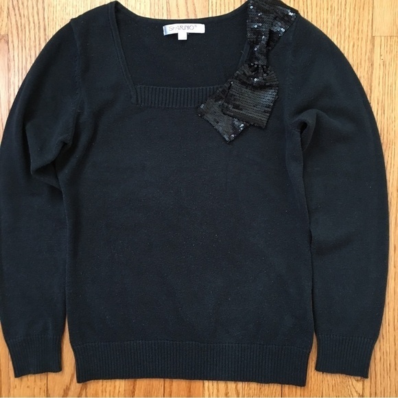 Vintage 90's Black Square Neck Sweater - Picture 3 of 15